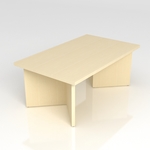Rectangular Coffee Table with Solid Legs 1000 x 600 x 400H