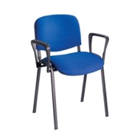 Black Frame Stacking Chair With Arms