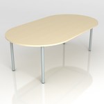 D Ended Conference Table 2000 x 1000 x 720H