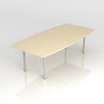 Curved Sides Conference Table 2400 x 1200 x 720H