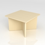 Square Coffee Table with Solid Legs 600 x 600 x 400H